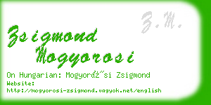 zsigmond mogyorosi business card